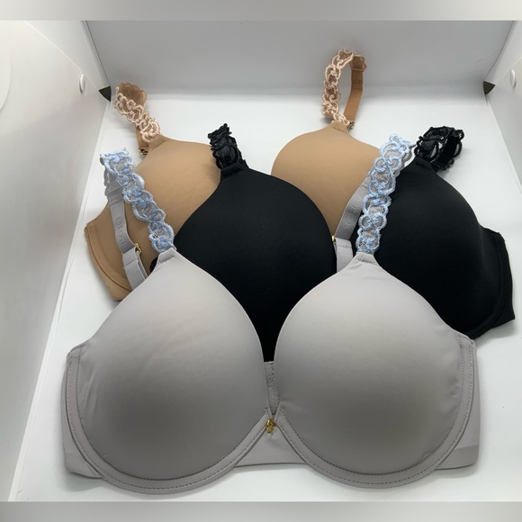 (3) NATORI Pure Luxe Underwire Push-Up Bra